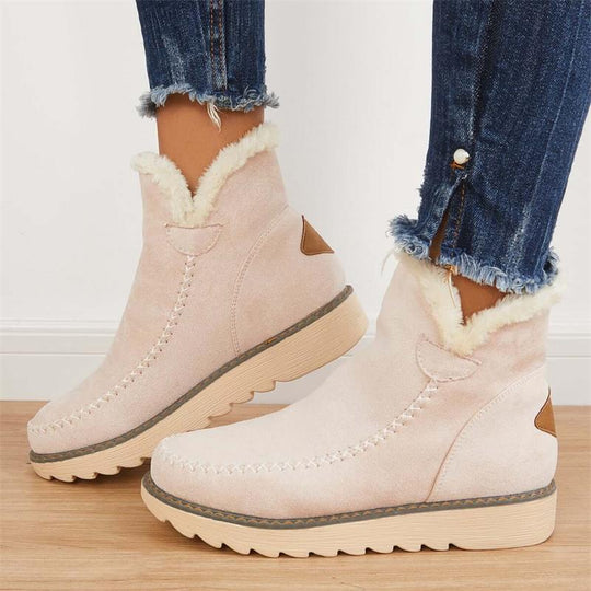 Damen-Stiefeletten mit weichem Kunstfellfutter für den Alltag
