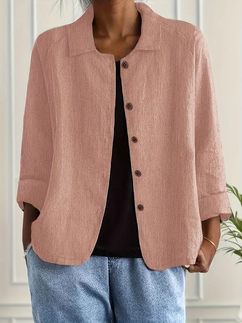 Blouse-Jas Dames | Knoopsluiting & Driekwartmouw 2