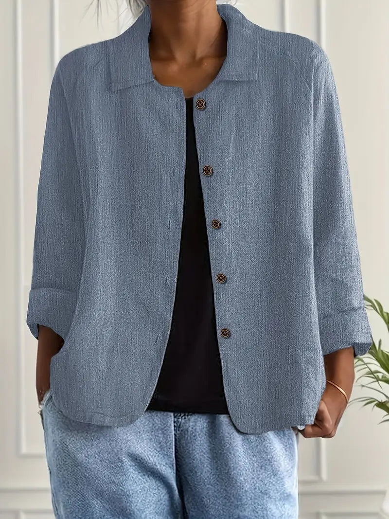 Blouse-Jas Dames | Knoopsluiting & Driekwartmouw 4