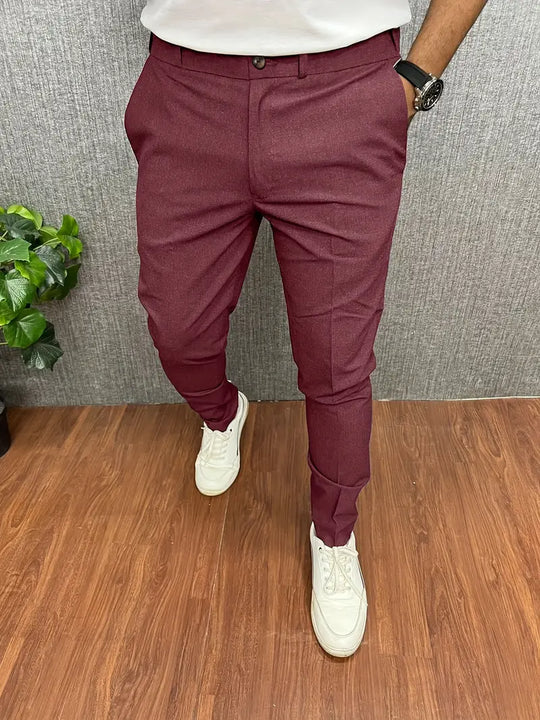 Herren Hose modern gerades Bein elastischer Bund mit Stretch Komfort 5