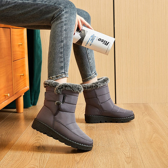 Damen Winterschuhe Gepolstert Rutschfest Gel-Sohle 15