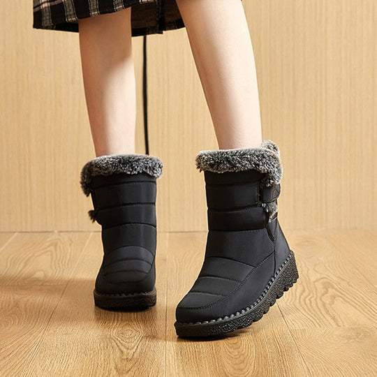 Damen Winterschuhe Gepolstert Rutschfest Gel-Sohle 4