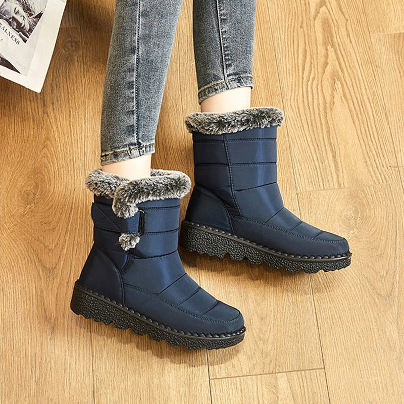 Damen Winterschuhe Gepolstert Rutschfest Gel-Sohle 6