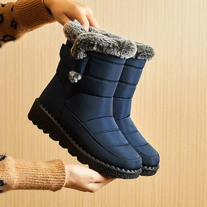 Damen Winterschuhe Gepolstert Rutschfest Gel-Sohle 1