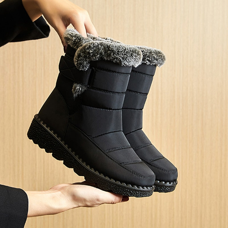 Damen Winterschuhe Gepolstert Rutschfest Gel-Sohle 2