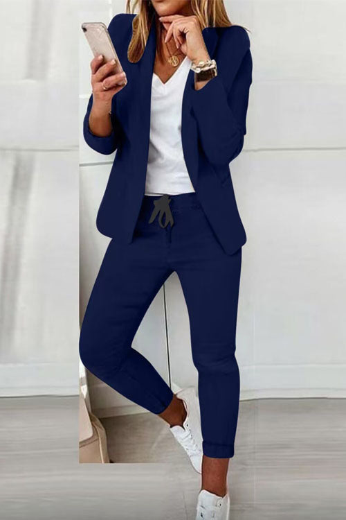 Zweiteiler Damen | Blazer & Kordelzughose