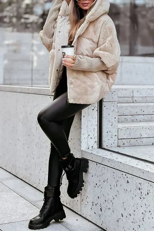 Winterjacke Damen | Plüsch-Optik & Gepolsterte Wärme 3