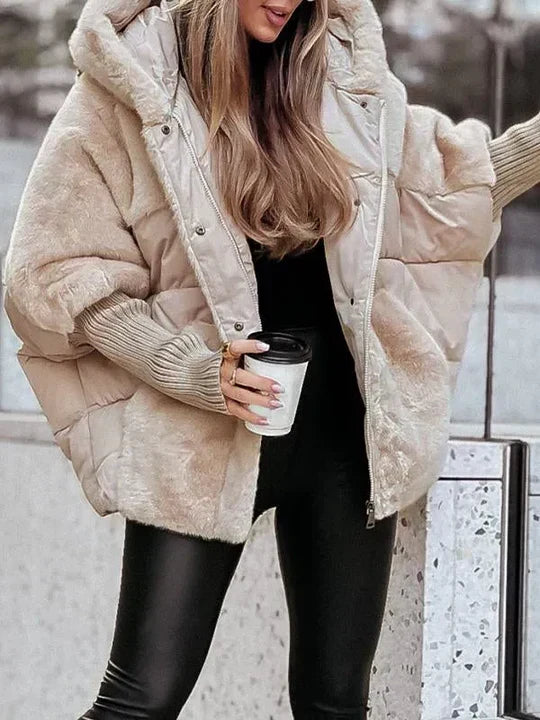 Winterjacke Damen | Plüsch-Optik & Gepolsterte Wärme 2