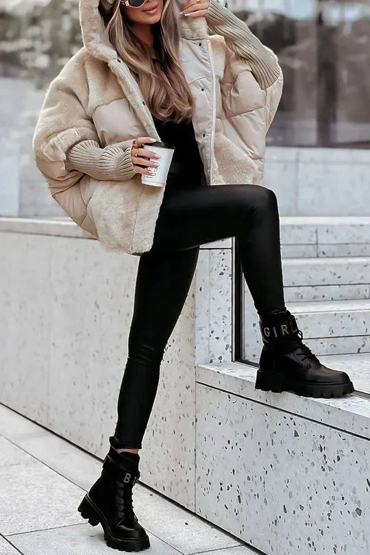 Winterjacke Damen | Plüsch-Optik & Gepolsterte Wärme 4
