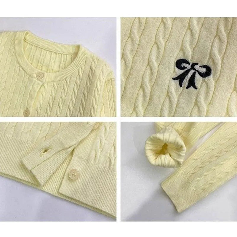 Strickjacke Damen | V-Ausschnitt mit Stickerei 6