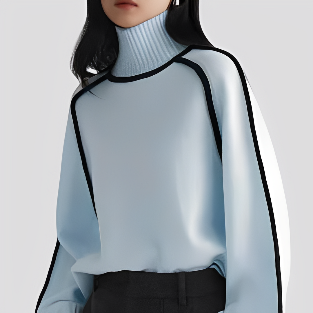 Damen Rollkragenpullover Locker Strickpullover Warm Winter 2