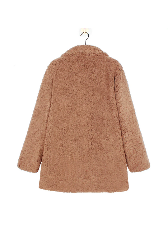 Teddy Kurzmantel Damen | Reverskragen & Plüschig Warm