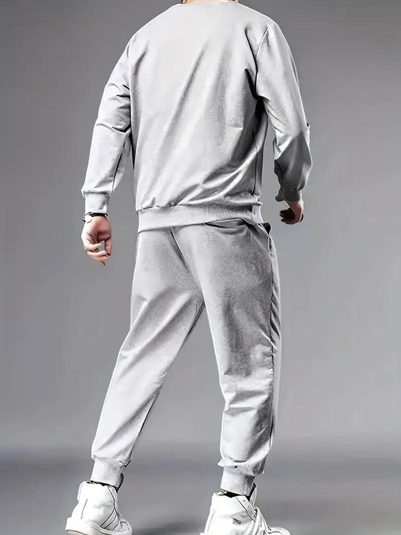 Herren Jogginganzug Atmungsaktiv Slim Fit Trainingsanzug 2