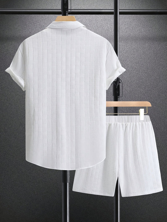 2-Delige Herenoutfit | Overhemd Heren Korte Mouw
