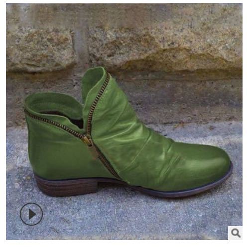 Stiefeletten Damen | Vintage Absatz & Reißverschluss