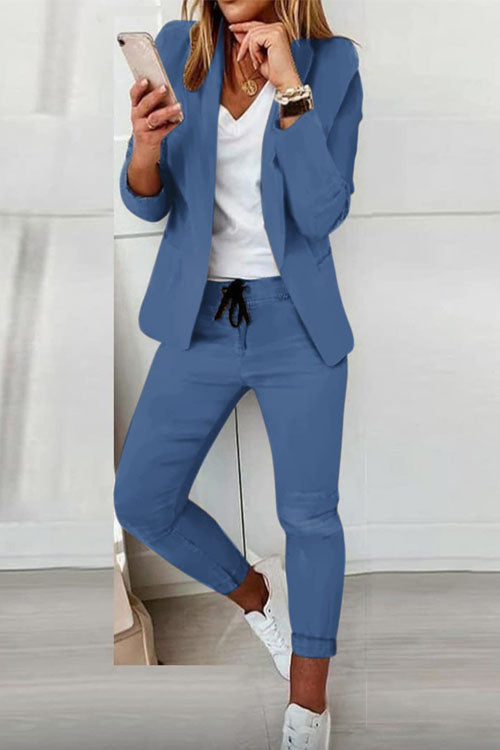 Zweiteiler Damen | Blazer & Kordelzughose