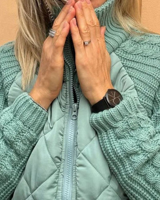 Steppjacke Damen | Rautensteppung & Strickärmel 8