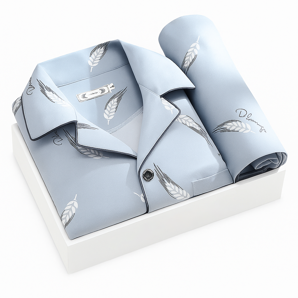 Pyjama Set Heren | Overhemd met Knoopsluiting 1