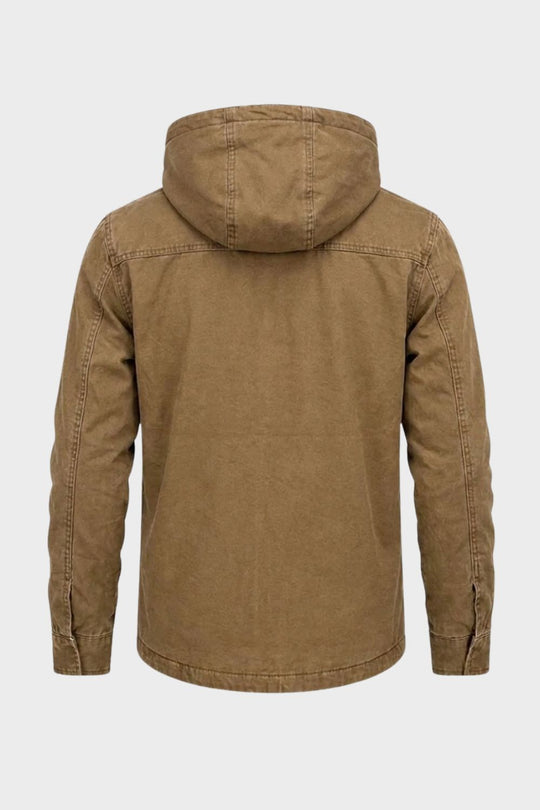 Herren Freizeitjacke Kapuze Reißverschluss Fronttaschen 3