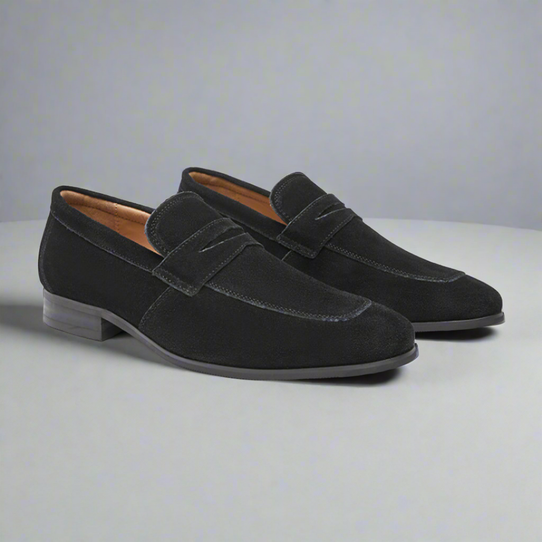 Herren Loafer Slip-On Rutschfeste Sohle Riemen-Akzent 1