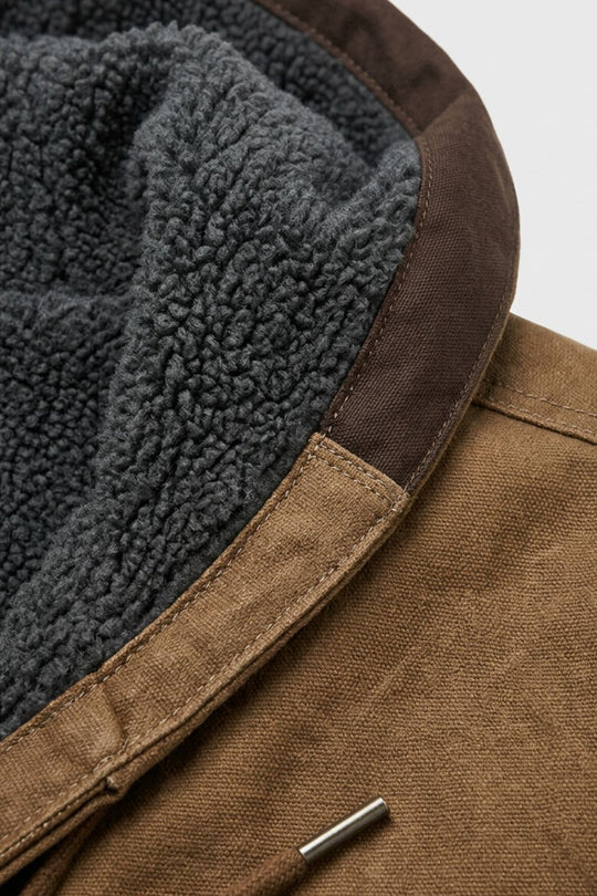 Herren Freizeitjacke Kapuze Reißverschluss Fronttaschen 2