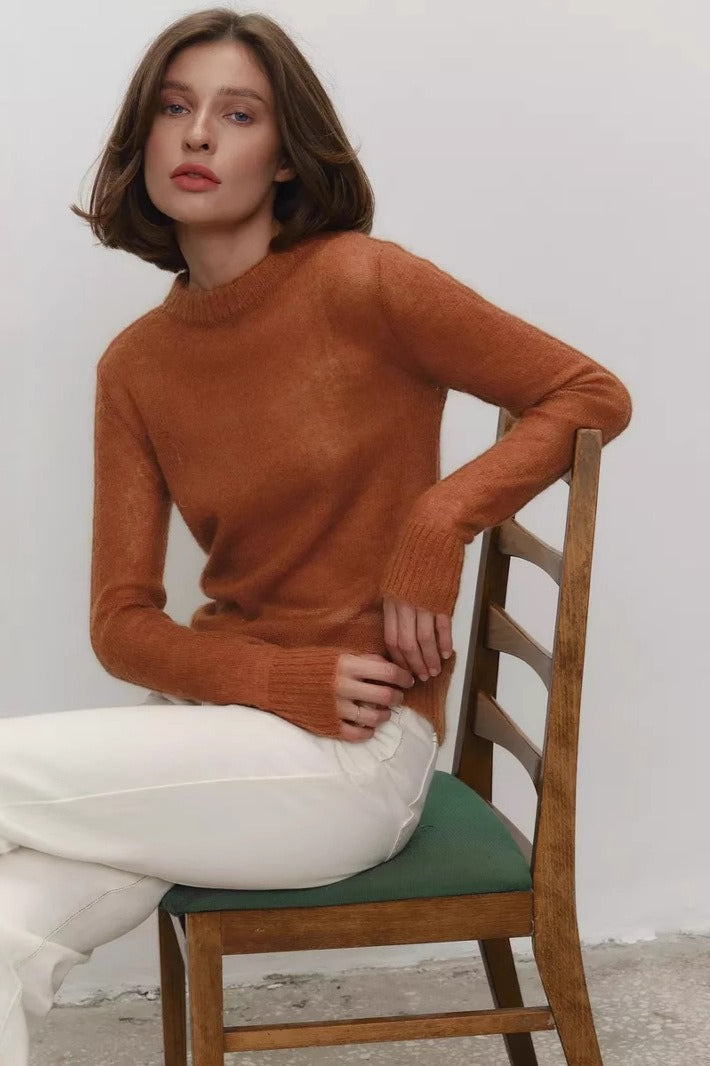 Feinstrickpullover Damen | Rundhalsausschnitt & Leicht