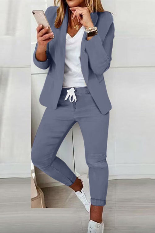 Zweiteiler Damen | Blazer & Kordelzughose