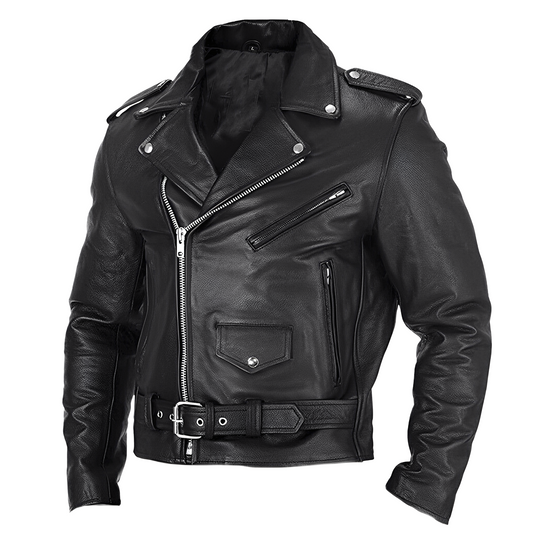Herren Motorradjacke Hoher Kragen Reißverschlusstaschen Schlank 2