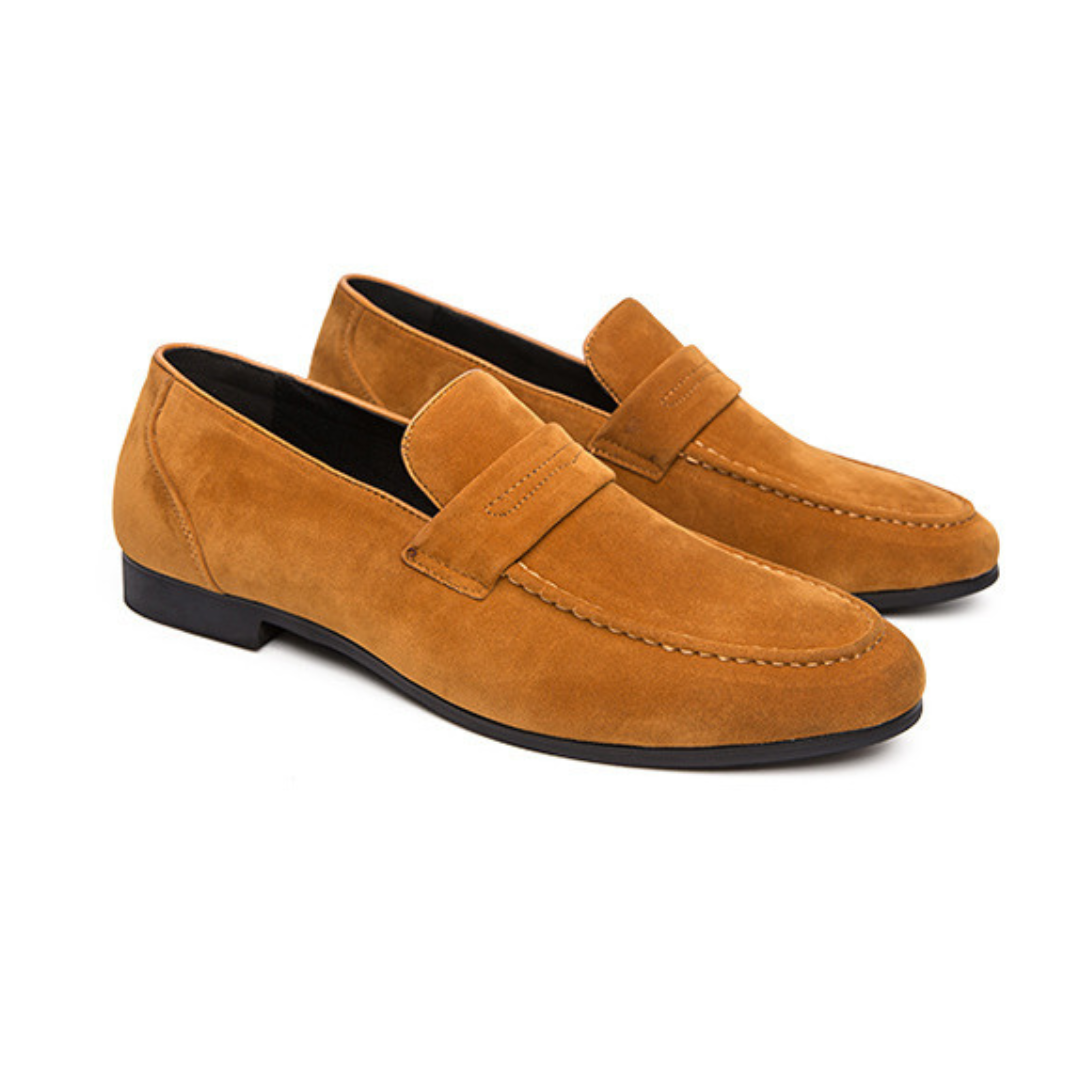 Herren Loafer Slip-On Rutschfeste Sohle Riemen-Akzent 6