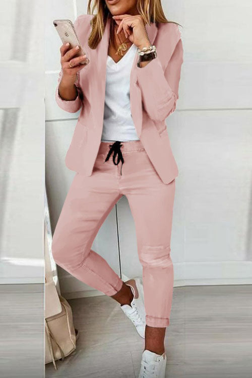 Zweiteiler Damen | Blazer & Kordelzughose