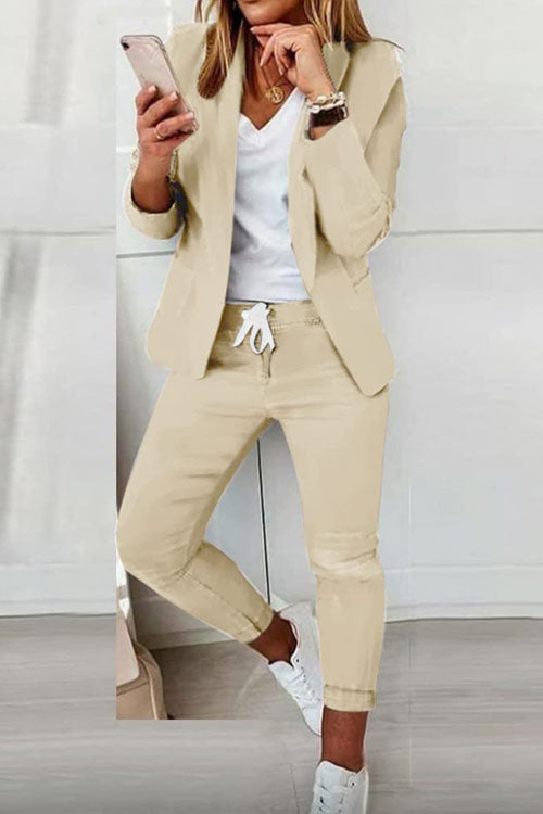 Zweiteiler Damen | Blazer & Kordelzughose