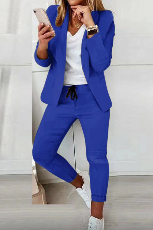 Zweiteiler Damen | Blazer & Kordelzughose