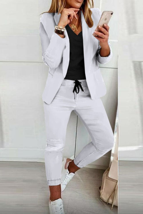 Zweiteiler Damen | Blazer & Kordelzughose