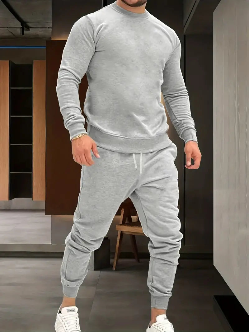 Herren Jogginganzug Atmungsaktiv Slim Fit Trainingsanzug 5