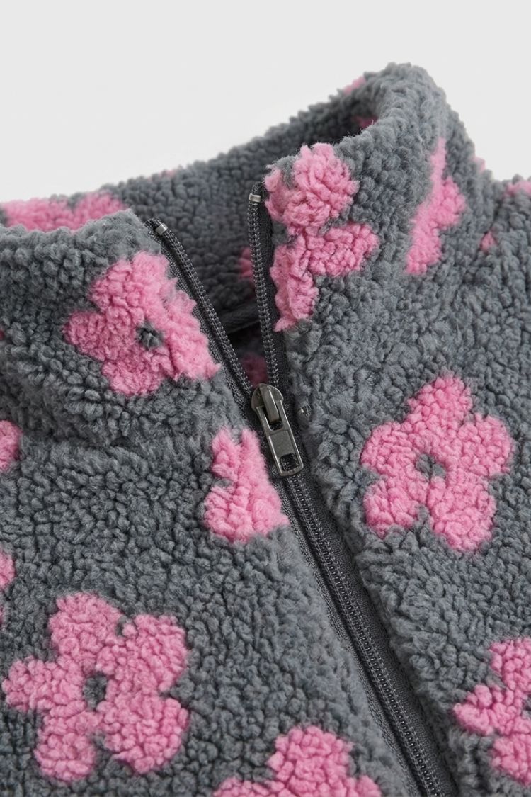 Oversize-Pullover Damen | Blumenmuster & Hoher Ausschnitt 2