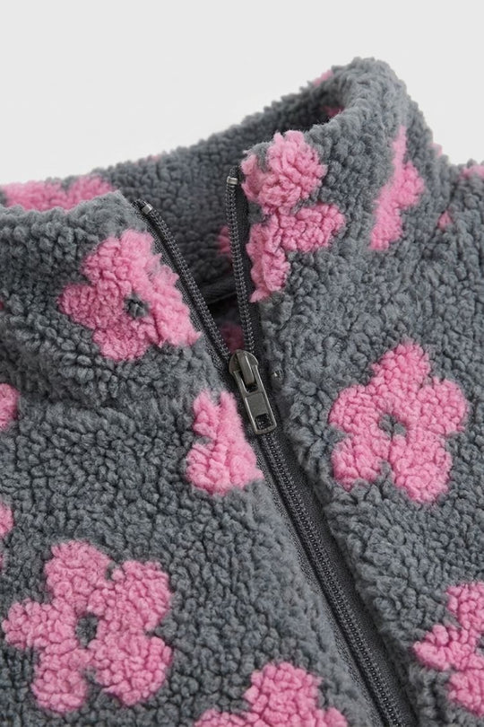 Oversize-Pullover Damen | Blumenmuster & Hoher Ausschnitt 2