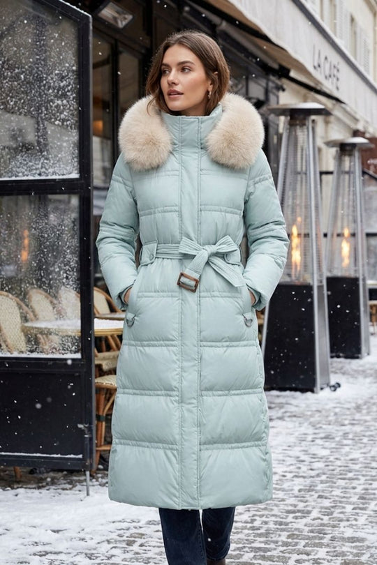 Damen Steppmantel Taillierte Kapuzenjacke Steppjacke 9