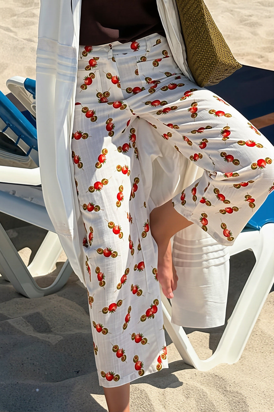 Gerade Hose Damen | Hoher Bund & Auffälliger Print