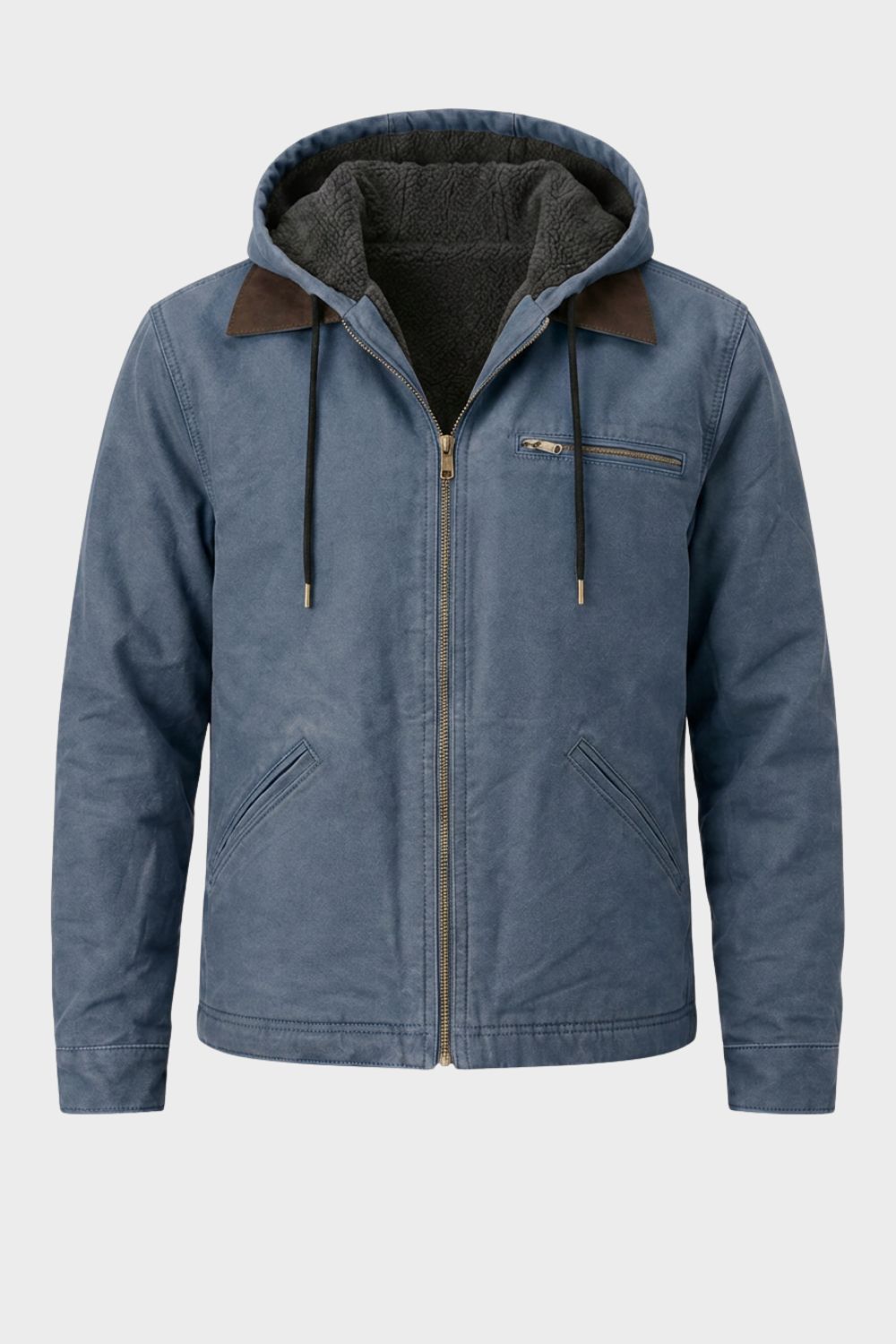 Herren Freizeitjacke Kapuze Reißverschluss Fronttaschen 6