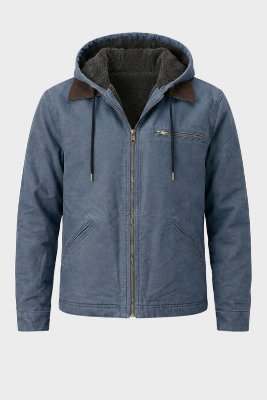 Herren Freizeitjacke Kapuze Reißverschluss Fronttaschen 6