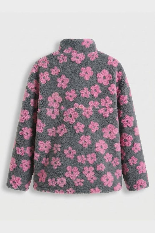 Oversize-Pullover Damen | Blumenmuster & Hoher Ausschnitt 6