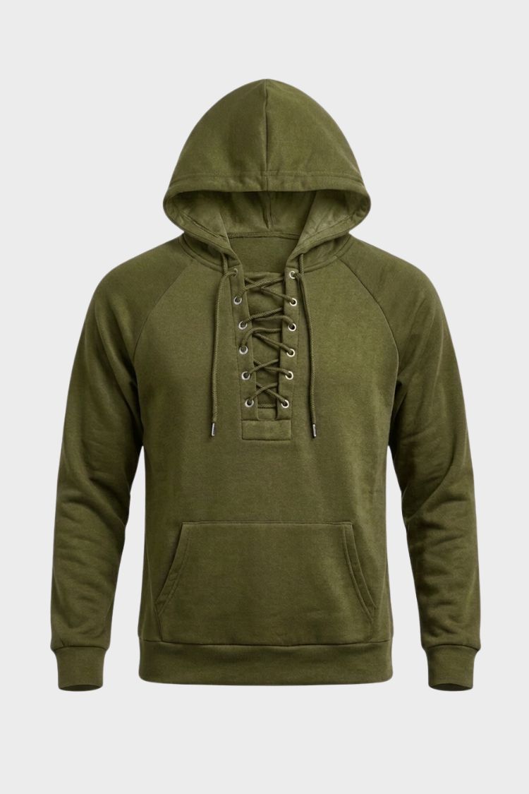Herren Kapuzenpullover Schnürkragen Langarm Hoodie 7
