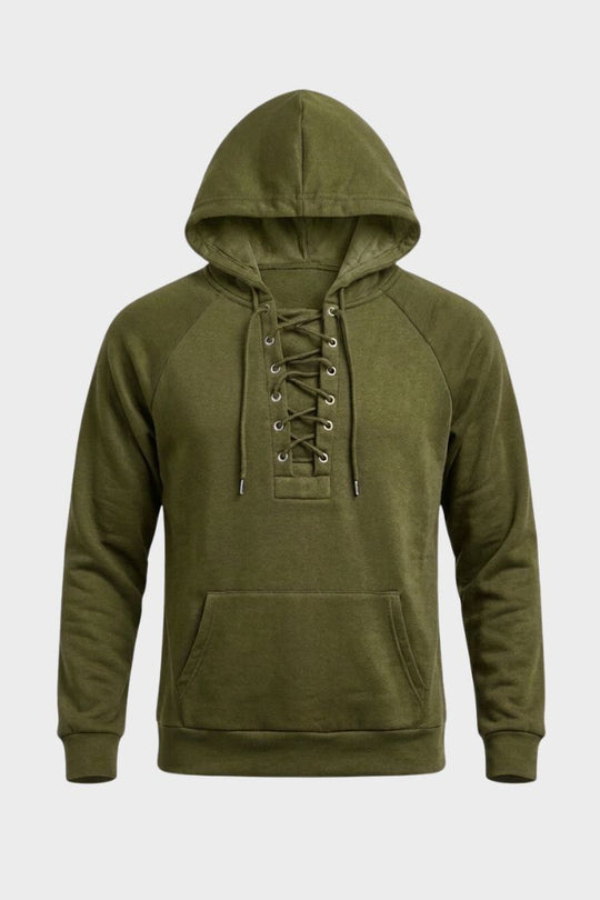 Herren Kapuzenpullover Schnürkragen Langarm Hoodie 7