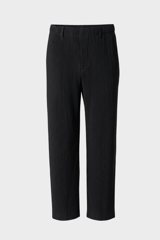 Herren Stoffhose Gummibund Gerader Schnitt Rippstruktur Hose 5
