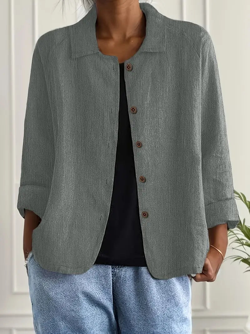 Blouse-Jas Dames | Knoopsluiting & Driekwartmouw 5