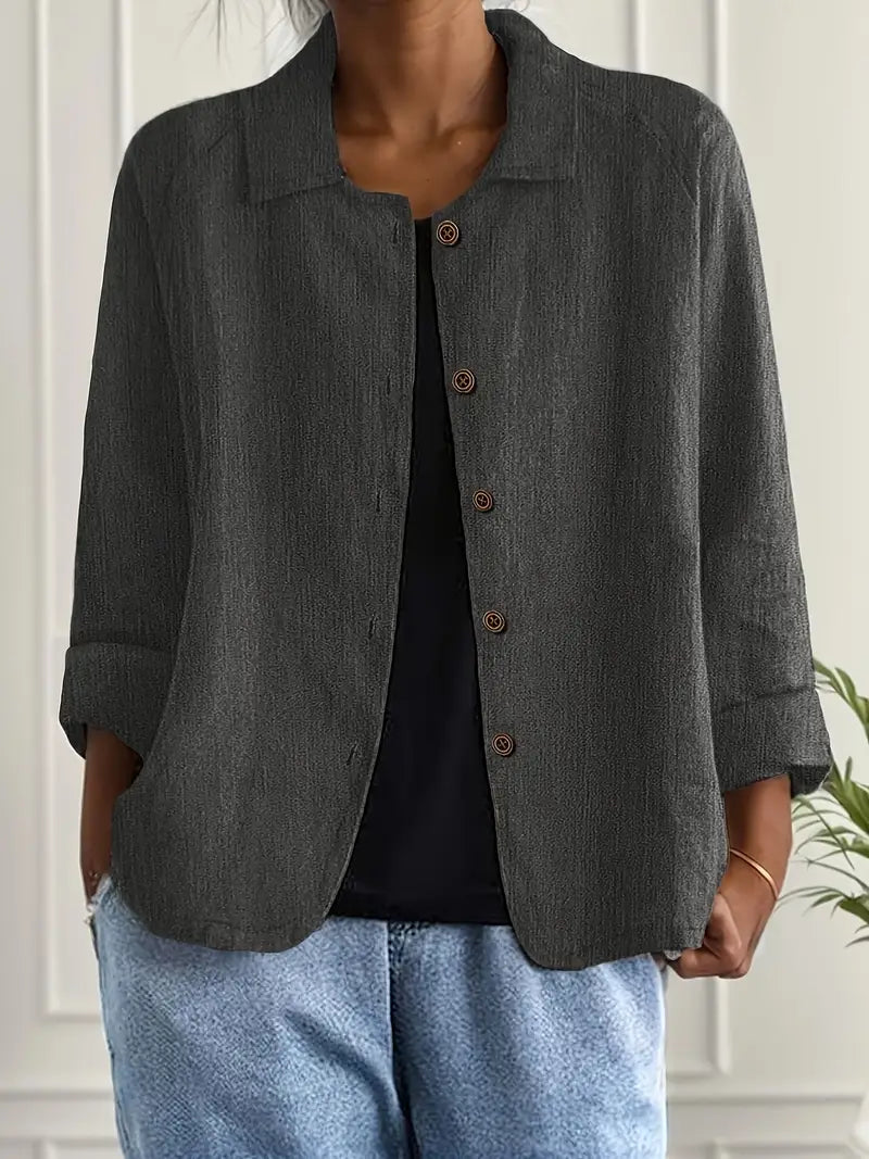 Blouse-Jas Dames | Knoopsluiting & Driekwartmouw 13
