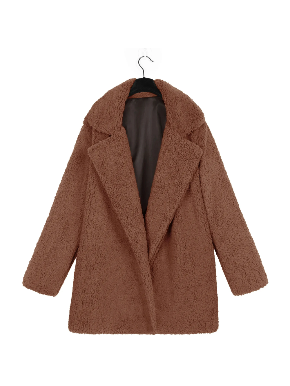 Teddy Kurzmantel Damen | Reverskragen & Plüschig Warm
