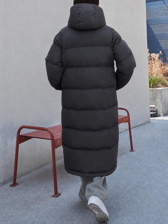 Steppjacke Damen lang | Mit Kapuze & Warmer Steppung