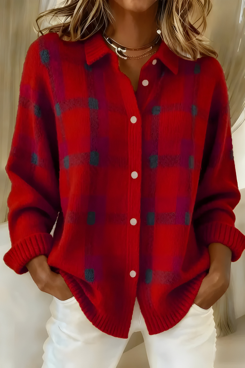 Geruit Vest Dames | Zacht & Warm 1