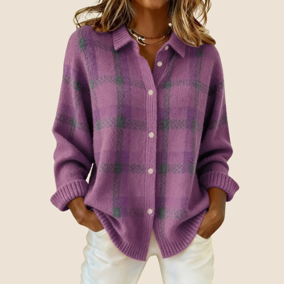 Geruit Vest Dames | Knoopsluiting & Warmte 4